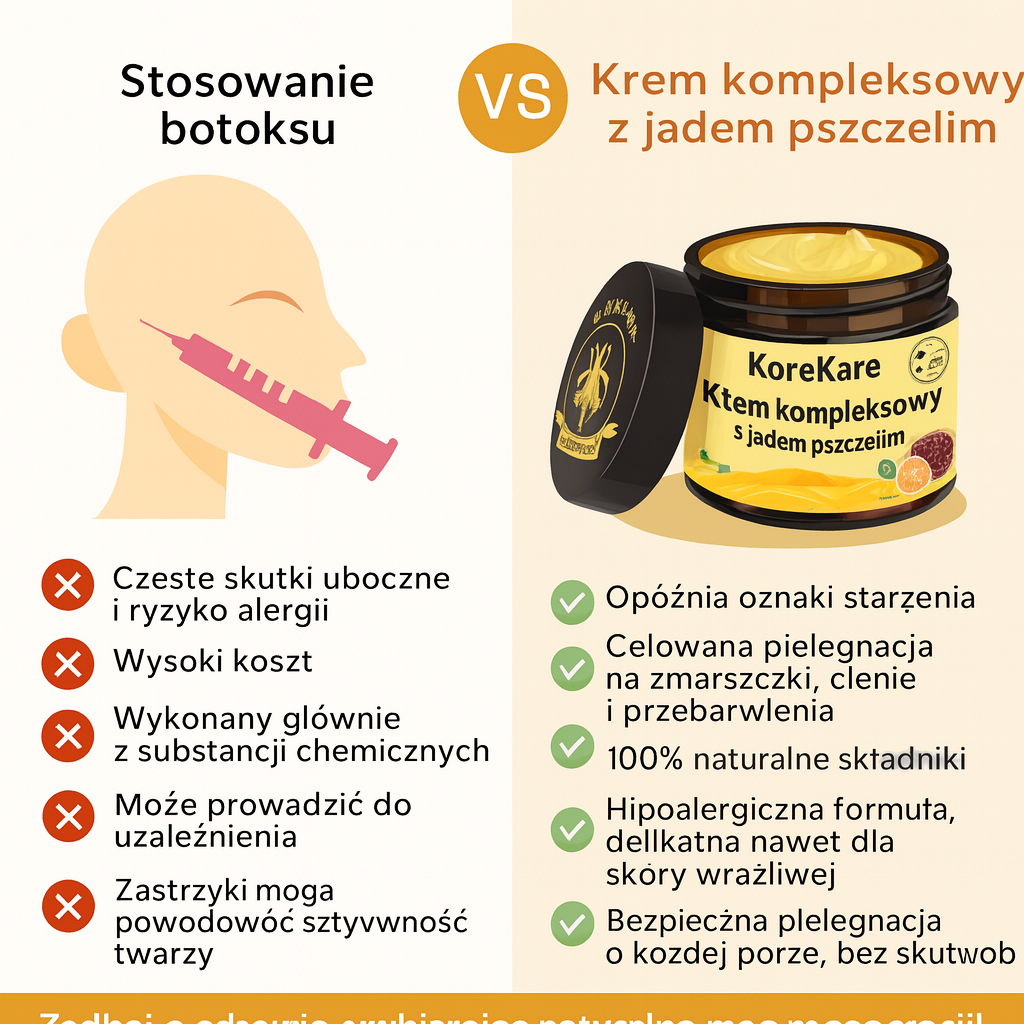 Krem z jadem pszczelim  Gładka i jędrna skóra w 7 dni