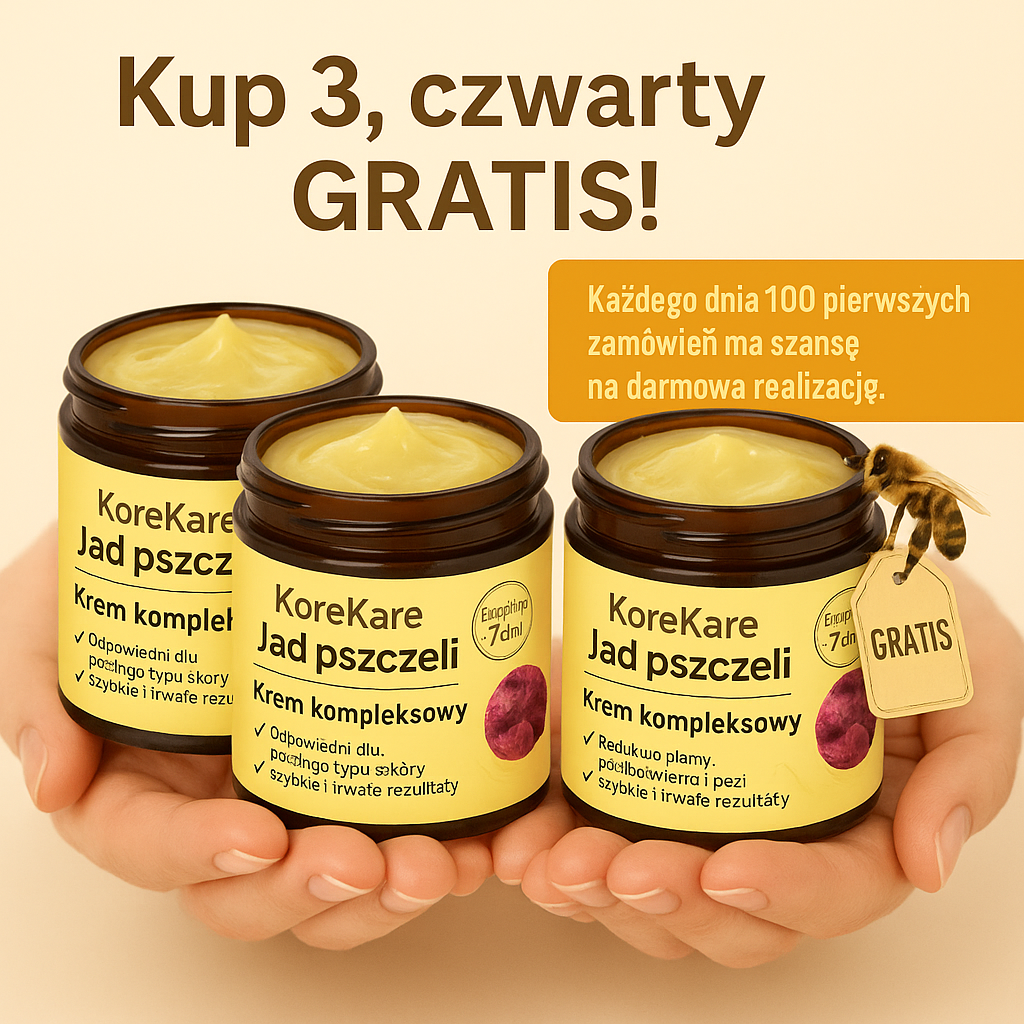 Krem z jadem pszczelim  Gładka i jędrna skóra w 7 dni